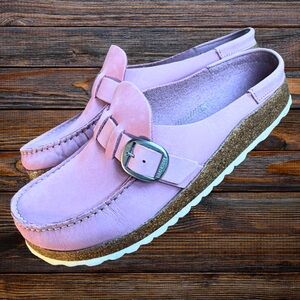 NWOT Birkenstock Buckley Pink Moccasins with Buckle